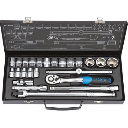 Набор торцевих головок Licota 1/2" 24 шт 10 - 32 мм 12 граней (ALT-5002W)