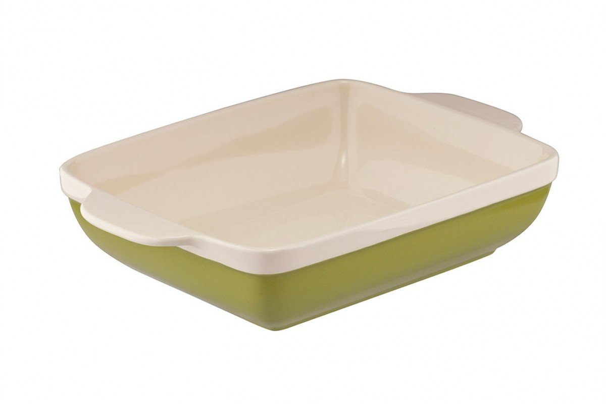 Форма для запекания Granchio Natura Oliva Green Ceramica collection прямоугольная 33 х 23 см (88511)