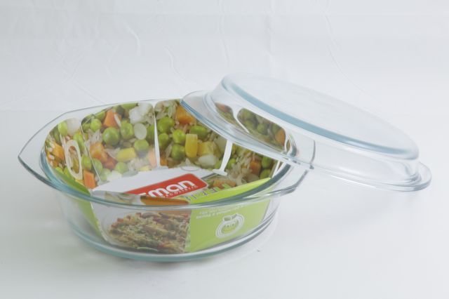 Кастрюля Fissman для запекания 2.0 л с крышкой жаропрочное стекло (GS-6504.26)