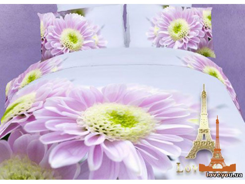Комплект постельного белья Love you Нимфа 160х240 см 4шт Полуторный Фиолетовый (stp 619)