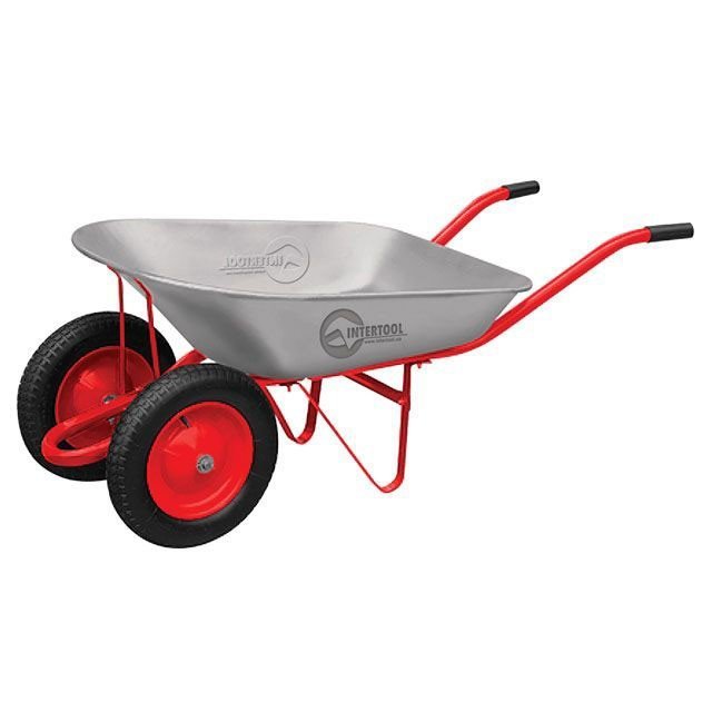 Тачка садово-строительная Intertool 65л, 140кг, 1 колесо 14" 3.50-8 (WB-0623)