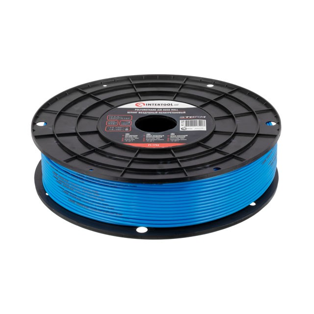 Шланг прямой полиуретановый Intertool 2.5*4мм, 100м, пластиковая бобина, STORM (PT-1752)