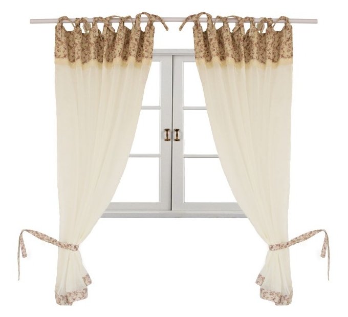 Штора Прованс Rosettes Батист 170х145 см 2шт с кантом и мережкой (.006524)