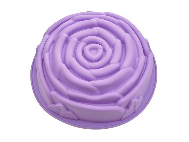 Форма для выпечки РОЗА 21,5x6,8 см, цвет лиловый (силикон)