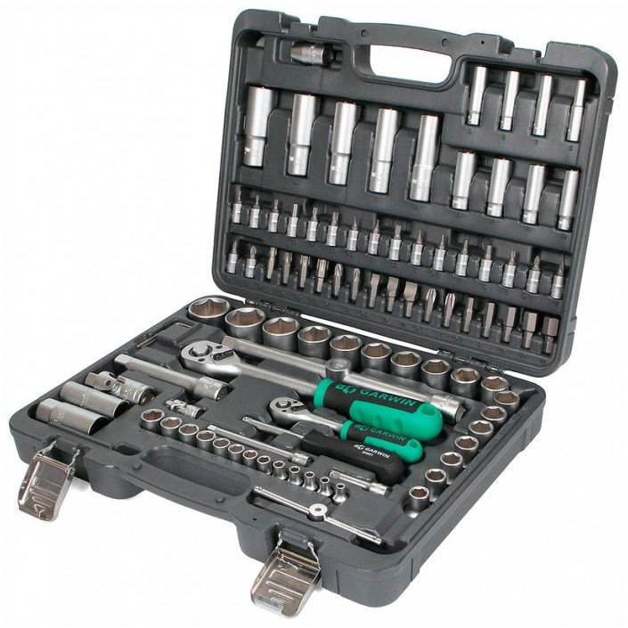 Набор ручных инструментов Garwin 1/4" и 1/2" 6 граней 94 предметов (GTK-0103094)
