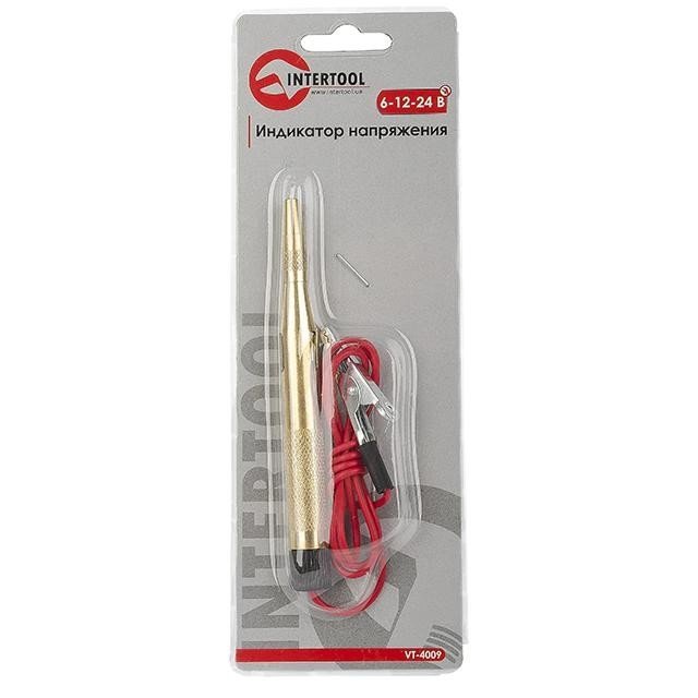 Индикатор напряжения Intertool 6-12-24В, металлический корпус (VT-4009)