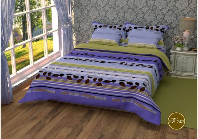 Постельное белье Leleka-Textile Полиэстер 145х210 Фиолетовое Полуторные