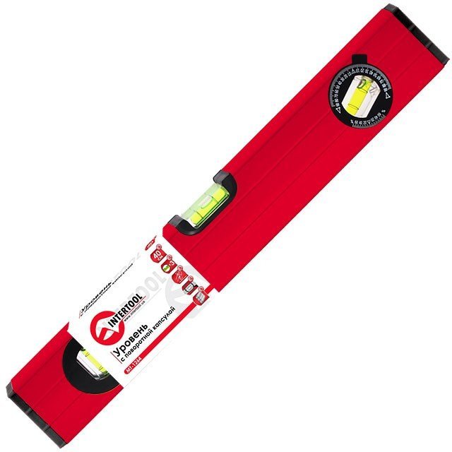 Уровень Intertool с поворотной капсулой 400мм 3 глазка (MT-1264)