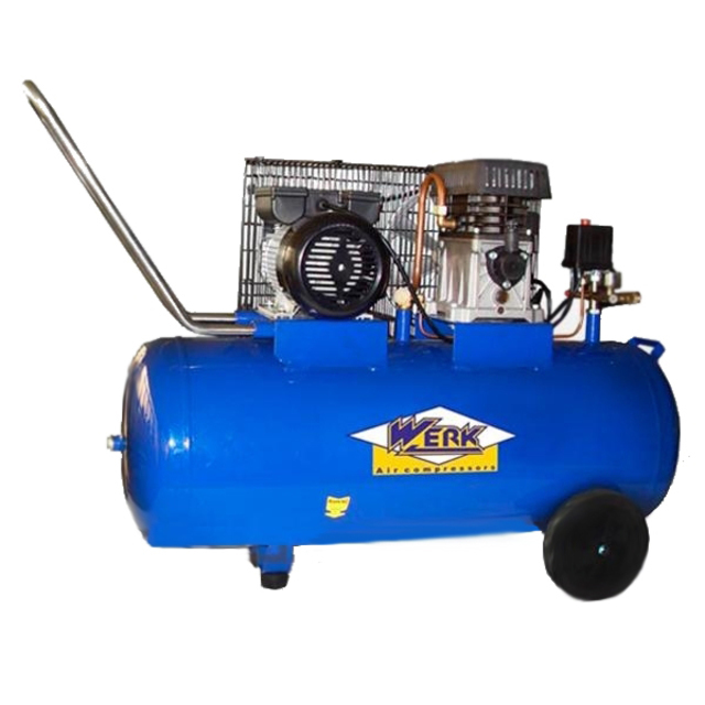 Компрессор Werk ZBM60-100 2.0кВт 100л 300л/мин 8бар 220В (37760)