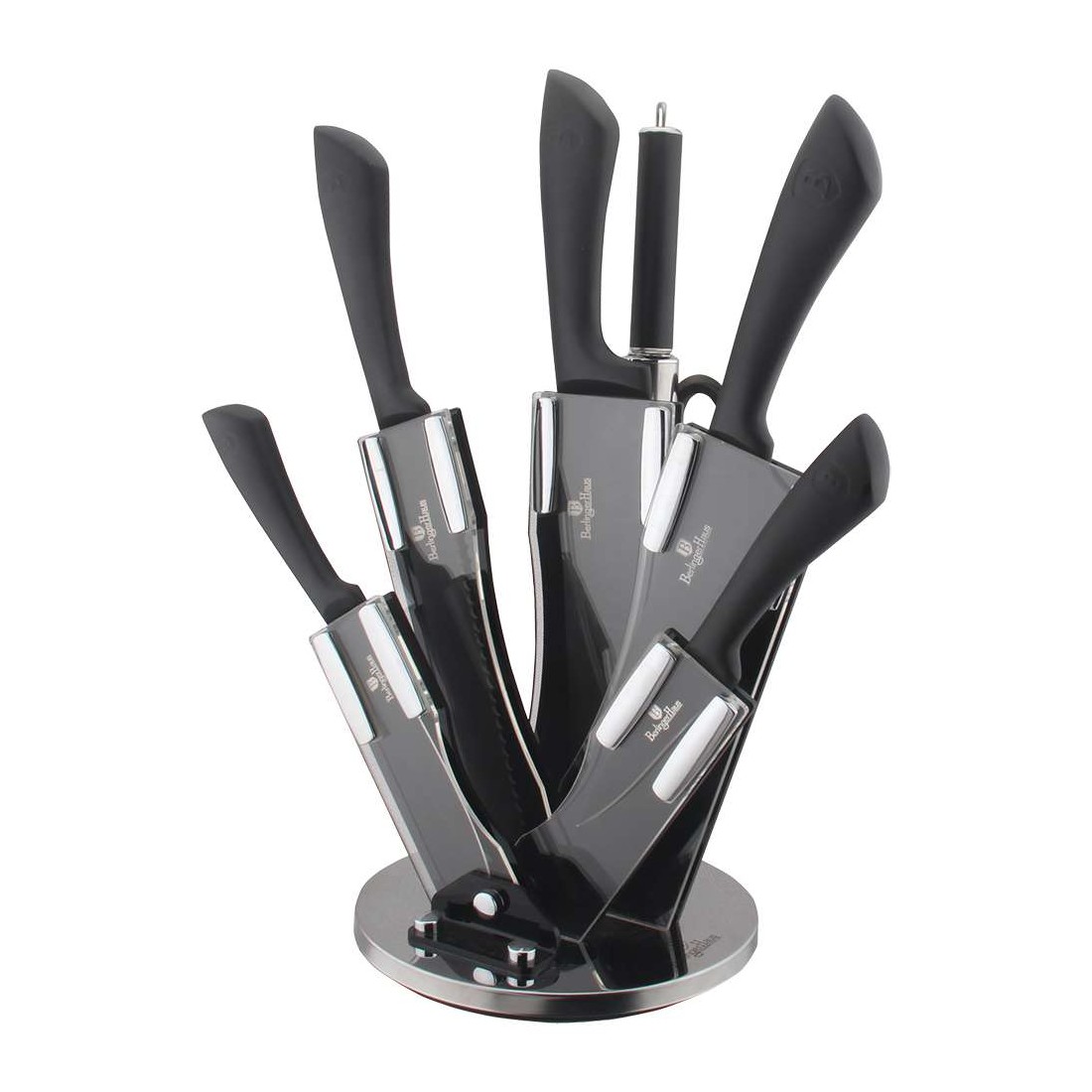 Набор ножей Berlinger Haus Stainless steel set 8 предметов алмазное покрытие (BH-2183)