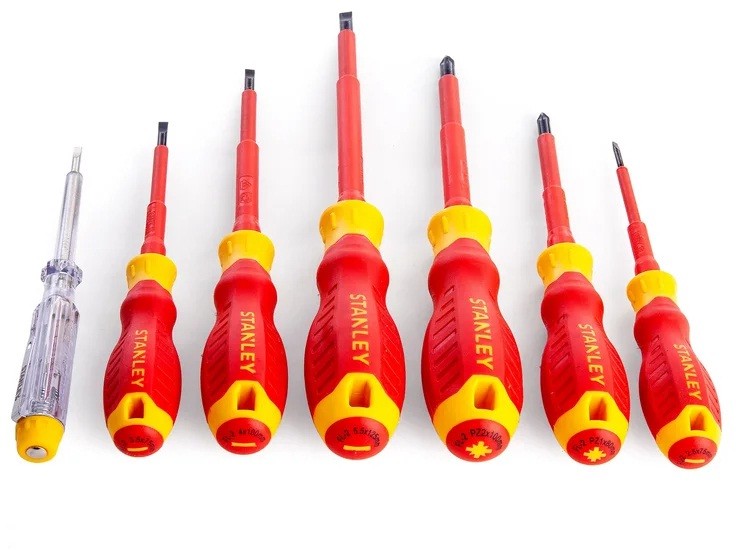 Набор отверток диэлектрических Stanley индикатор, SL, PZ, VDE до 1000 В, 7 шт (STHT60031-0)