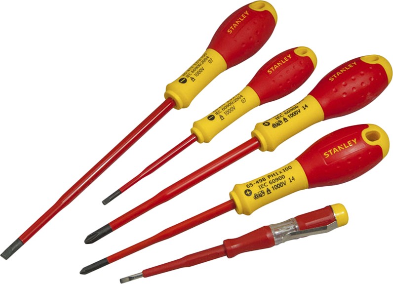 Набор отверток диэлектрических Stanley FatMax индикатор PZ BORNEO, SL VDE 1000V 5шт (XTHT0-62694)