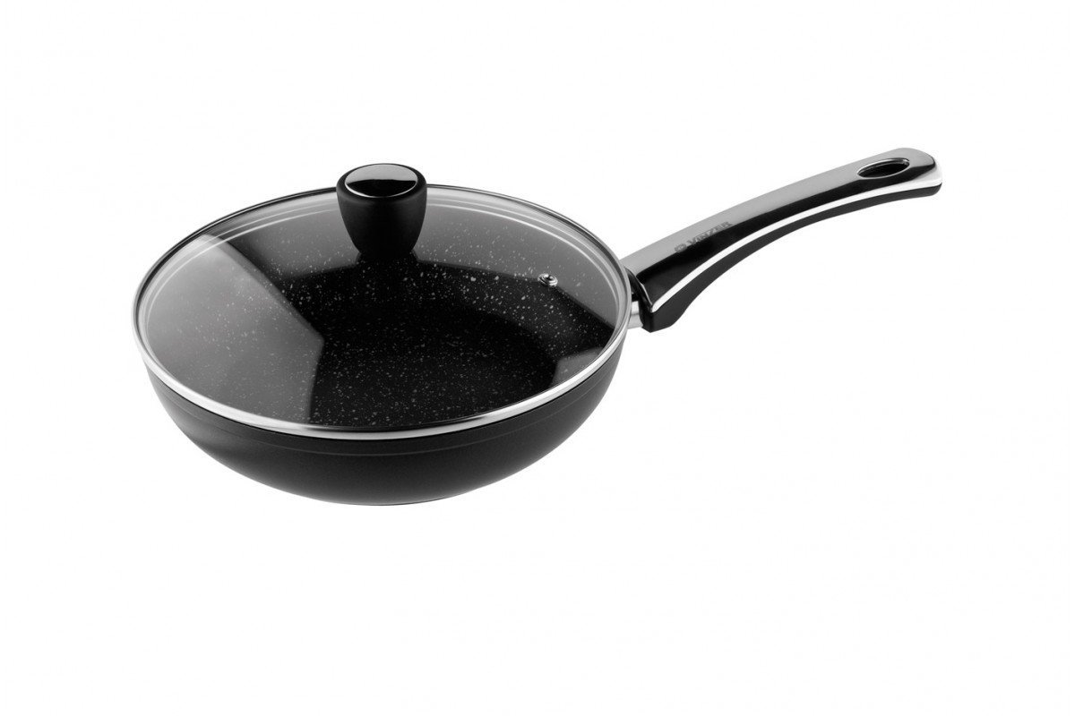 Сковорода с крышкой Vinzer 28 см Granite Induction line (89436)