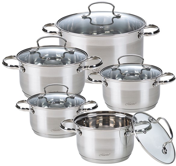 Набор кастрюль Maestro 10 предметов (MR-3520-10)