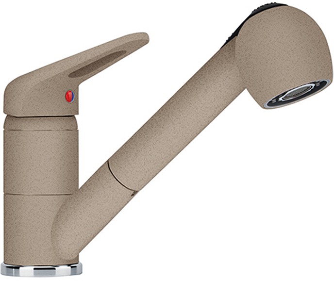 Смеситель для кухни Franke NOVARA-PLUS с выносным шлангом фрагранит миндаль (115.0470.666)