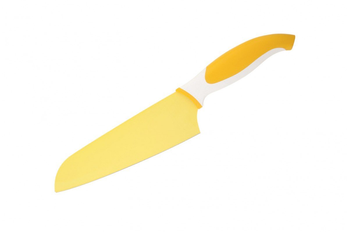 Кухонный нож Granchio Coltello cантоку 178 мм Yellow (88676)