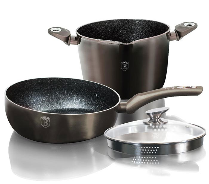Набор посуды Berlinger Haus Carbon Metallic Line 3 предмета BH-1301