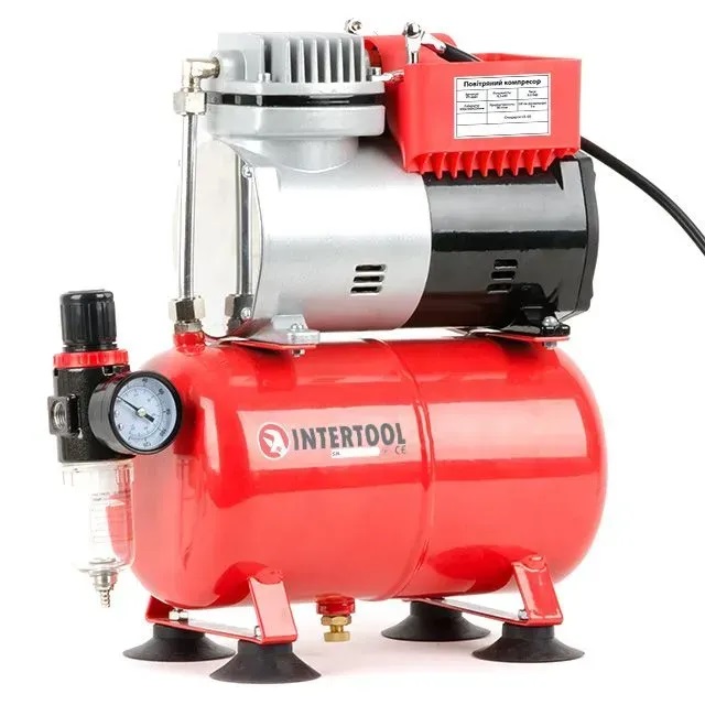 Компрессор Intertool безмасляный 3л, 0,3кВт, 220В, 3.2атм, 45л/мин (PT-0001)