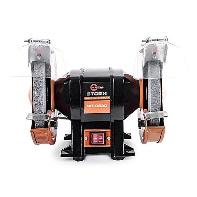 Станок точильный настольный Intertool STORM 400Вт, 0-2950об/мин, шлифкруг 200мм (WT-0820)