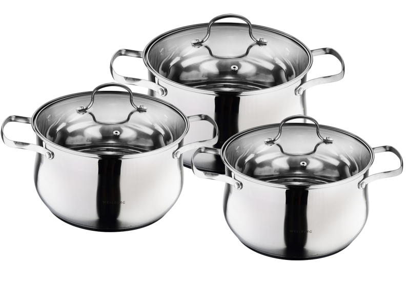 Набор кастрюль Wellberg 6 предметов (WB-1691)