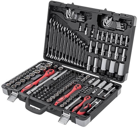 Профессиональный набор инструментов Intertool 1/4" & 1/2" & 3/8" 176ед (ET-7176)