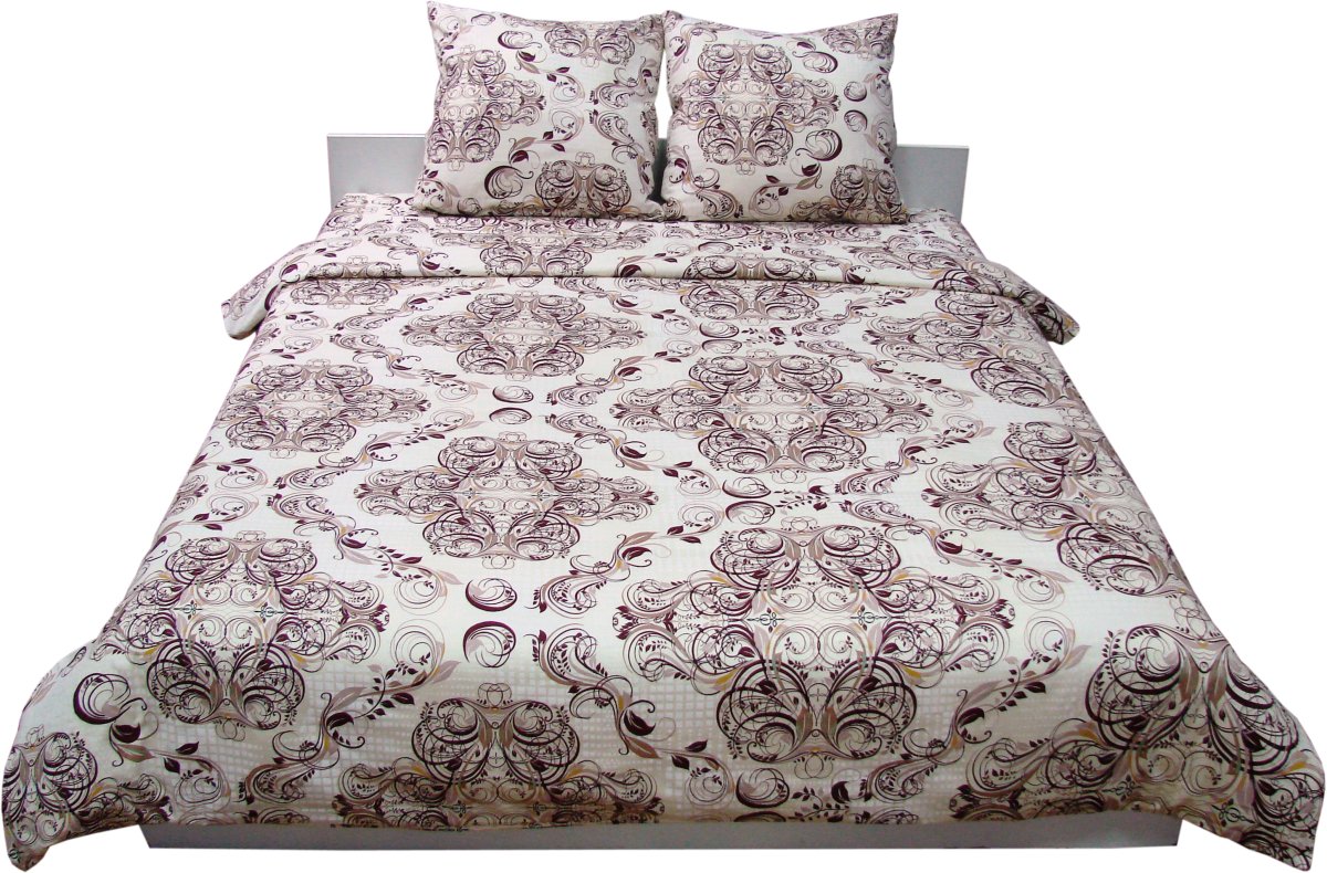 Комплект постельного белья Руно 220х240 см 5шт Семейный Коричневый (6.137К_40-0485 Beige Brown)