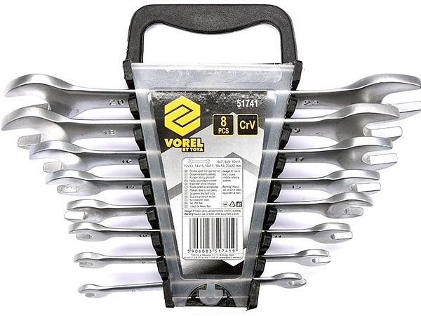 Ключи гаечные Vorel Cr-V М 6-22 мм 8 шт (51741)