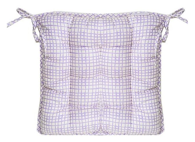 Подушка для стула Прованс by Andre Tan 40x40 см Сиреневая клетка (.000182)