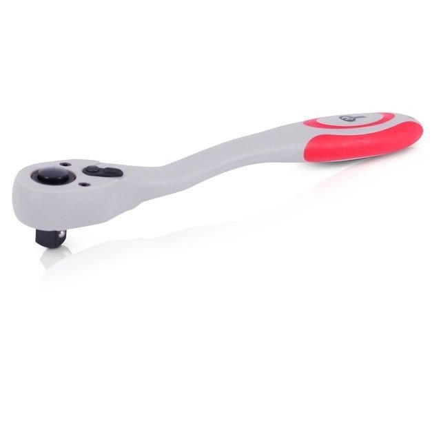 Рукоятка с храповым механизмом Intertool 72 зуба 1/2" изогнутая CrV Professional (HT-2109)