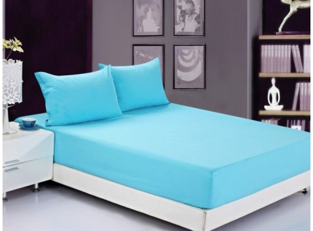 Постельное белье Leleka-Textile Ранфорс Голубое Евро