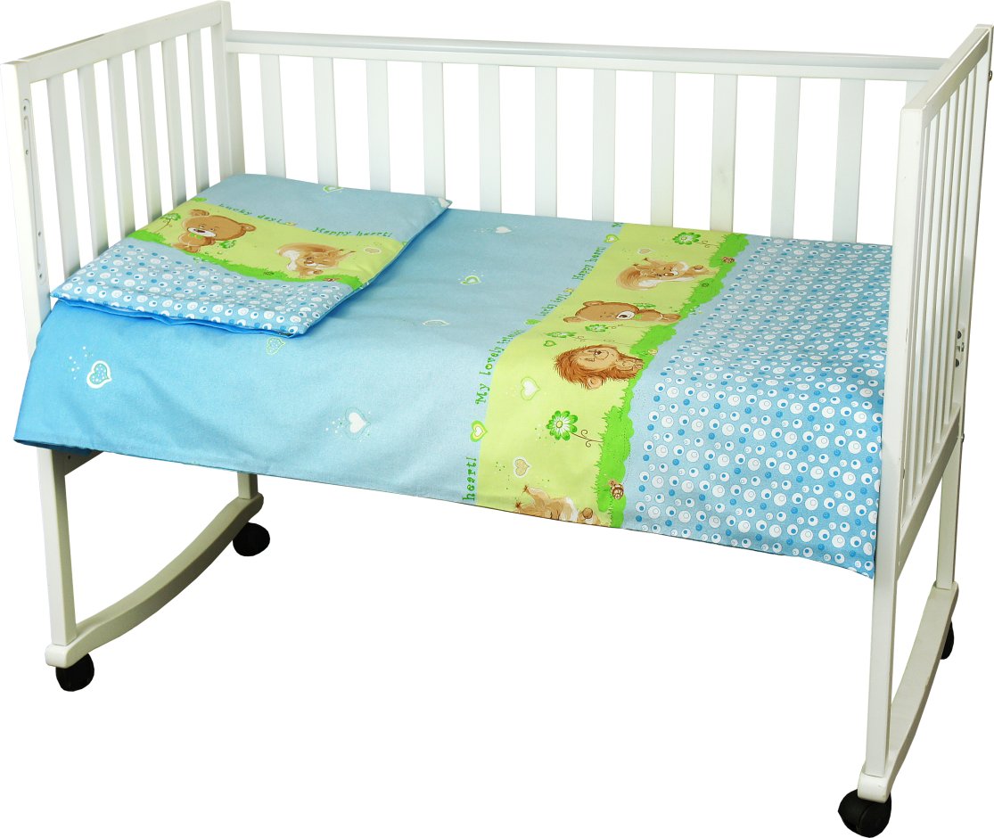 Комплект постельного белья Руно Младенец 60х120 см 3шт Детский Голубой Ежик (932.02_(Блакитний) їжач