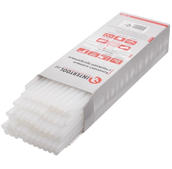 Комплект прозрачных клеевых стержней Intertool 11.2мм*300мм 2кг (RT-1024)