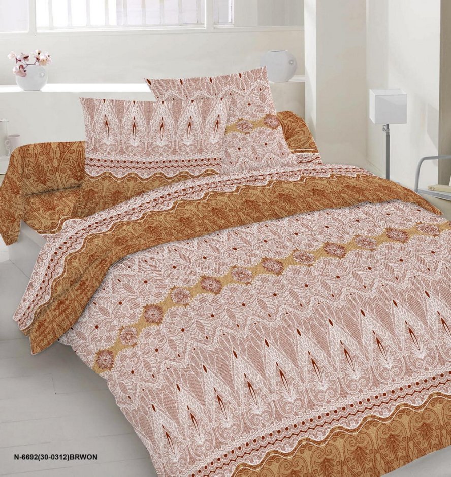Комплект постельного белья Руно 220х240 см 5шт Семейный Коричневый (6.114Г_30-0312 Brown)