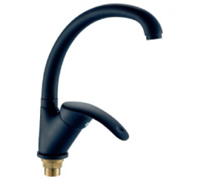 Смеситель для кухни Haiba Mars 777 на гайке BLACK (HB0271)