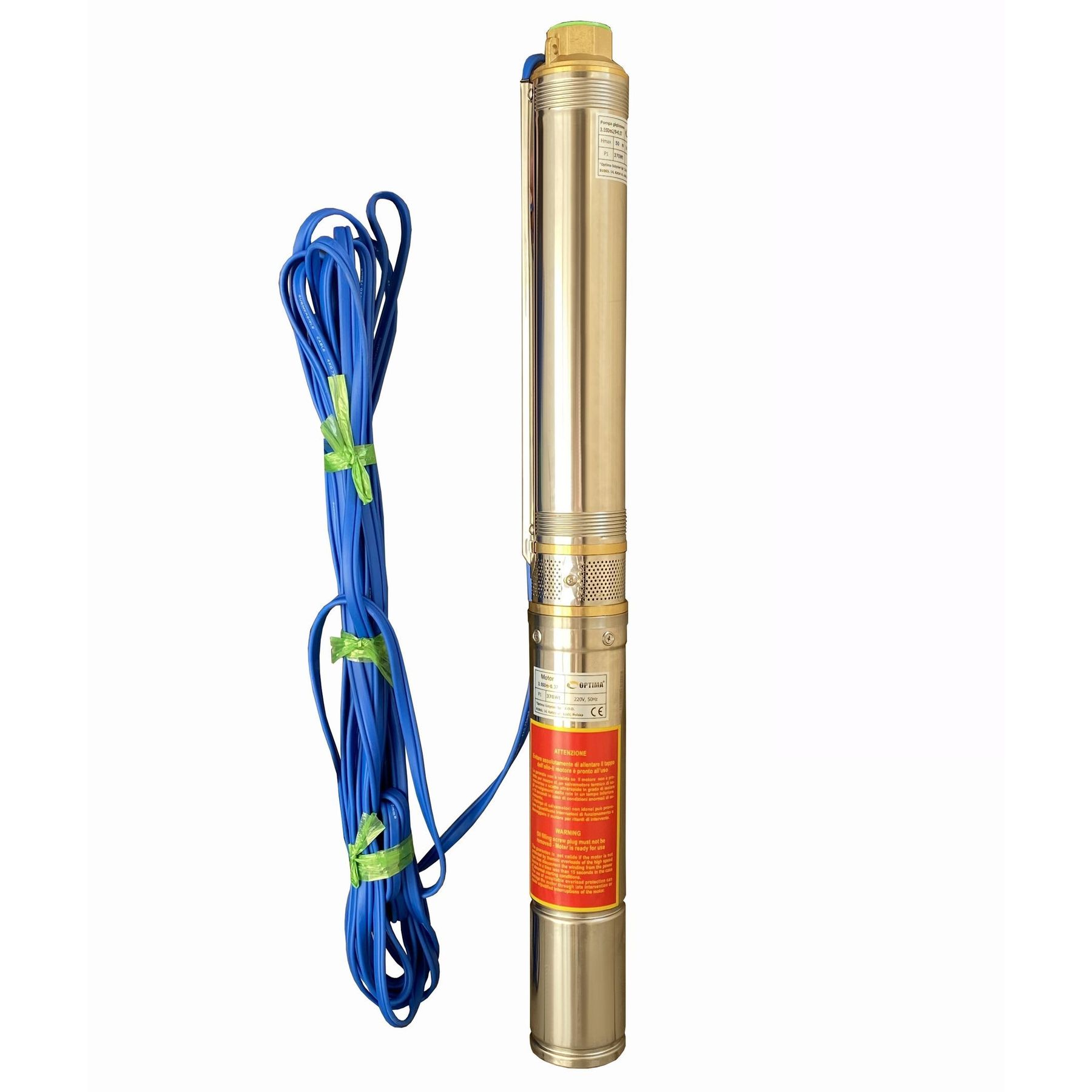 Скважинный насос Optima 3.5SDm2/9 0,37 кВт 50м + пульт + кабель 15м