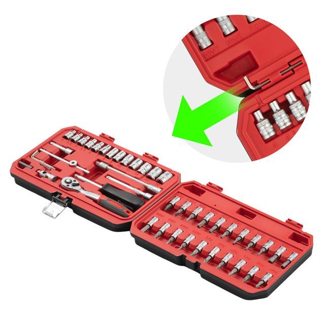 Набор инструментов 1/4" 48 ед ET-6046SP INTERTOOL (ET-9048)