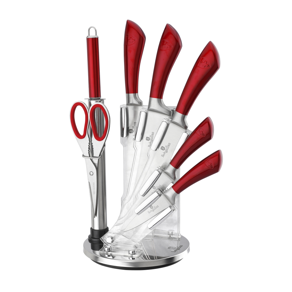 Набор ножей Berlinger Haus Burgundy Stainless steel Infinity Line 8 предметов (BH-2045)