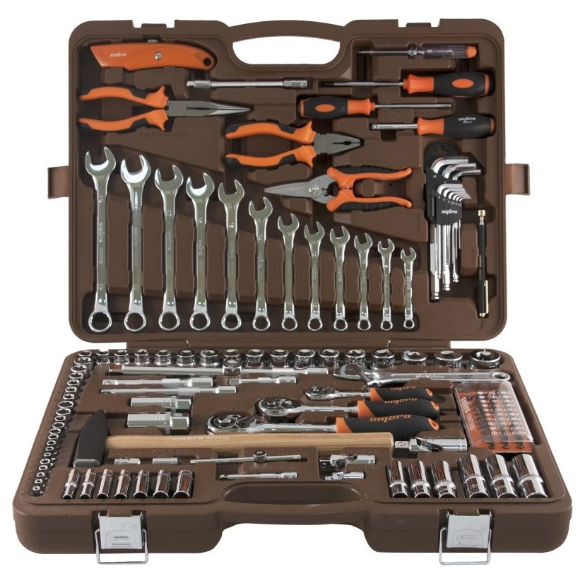 Универсальный набор Ombra головки 4-32мм E4-Е24, 1/4", 3/8" и 1/2"DR 131 шт (OMT131S)