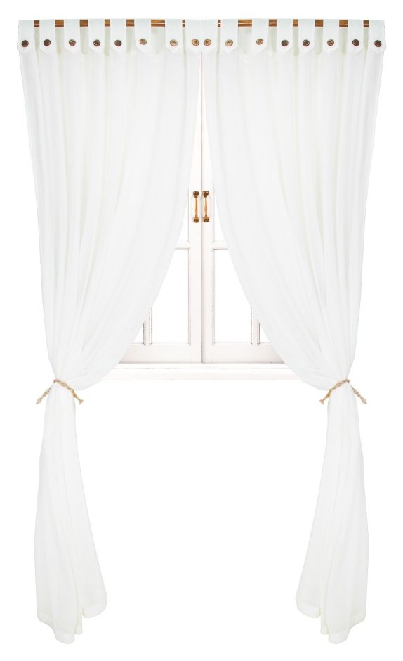Гардина Прованс Батист Milk 180х250 см 1шт Молочная с декоративными пуговицами (.002172)
