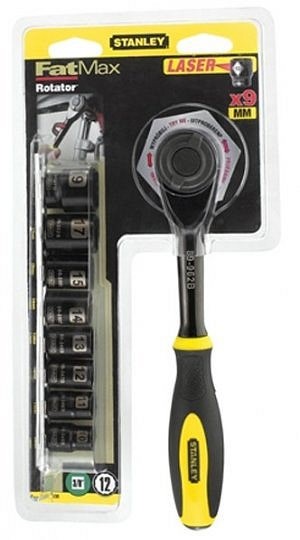 Набор головок торцевых Stanley"Rotator" 3/8" с трещоткой 9 шт (0-94-606)