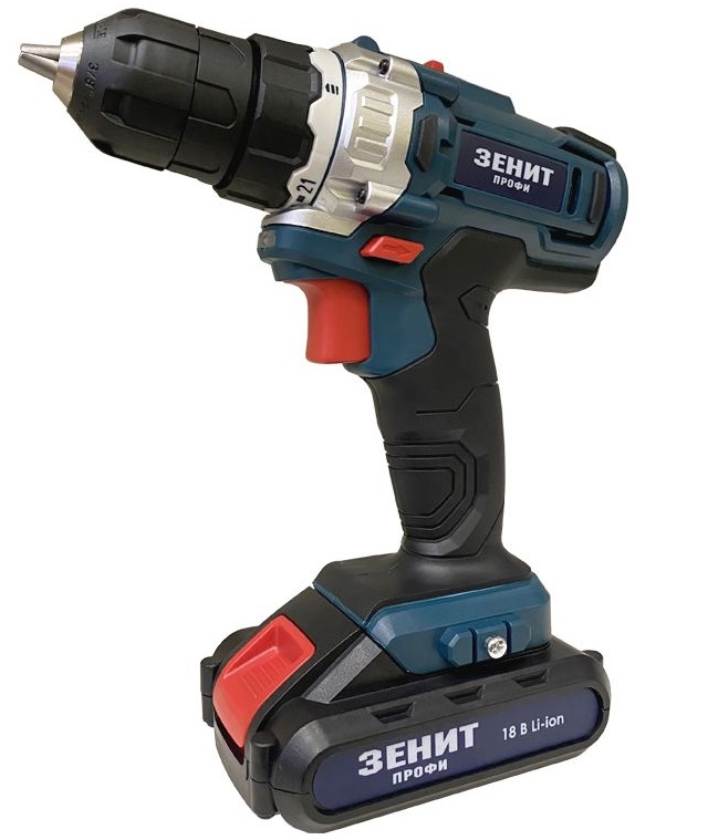 Шуруповерт аккумуляторный Зенит ЗША-18 Li профи (840549)