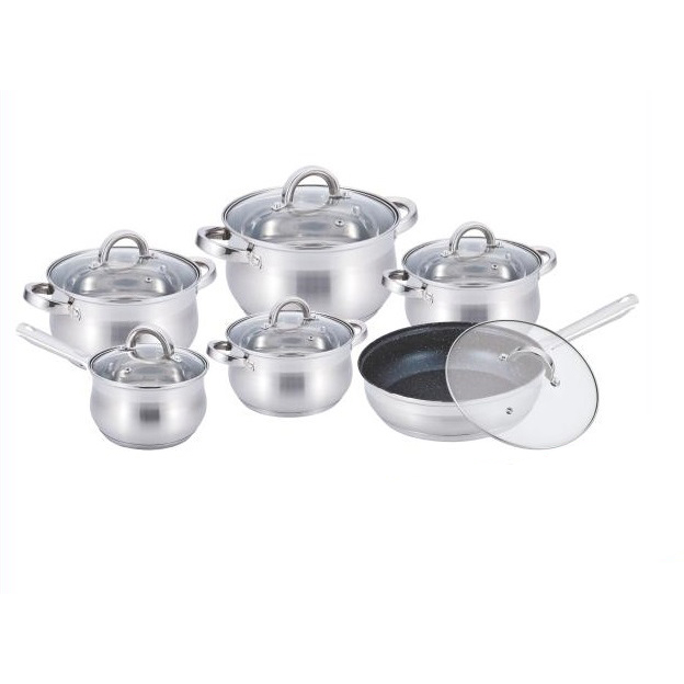 Набор посуды из нержавеющей стали Benson 12 предметов (BN-212)