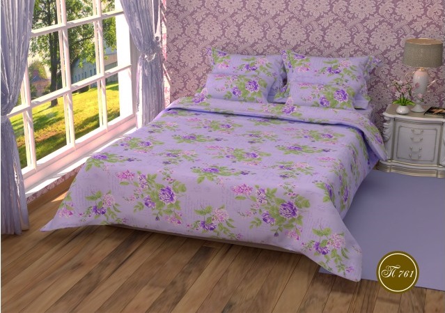 Постельное белье Leleka-Textile Полиэстер 145х210 Сиреневое Полуторные