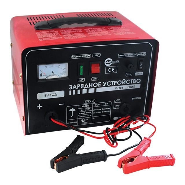 Зарядное устройство Intertool 12-24В, 800Вт, 230В, 30/20А (AT-3015 ...