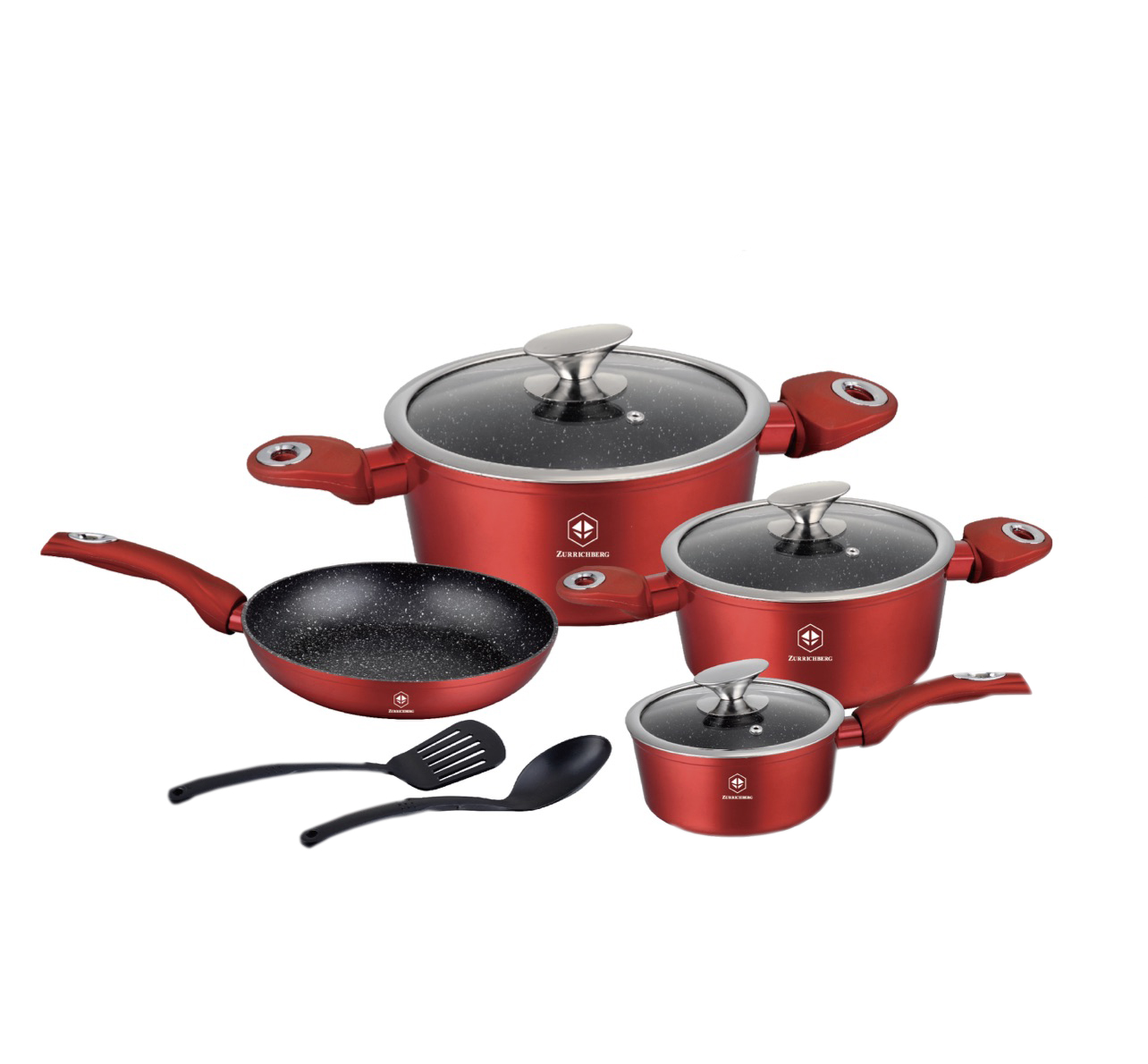 Набор посуды с мраморным покрытием Zurrichberg 11 предметов (ZBP-7121)