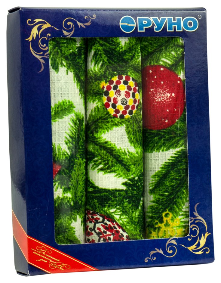 Набор вафельных полотенец Руно 35x70 см 3 шт (707_Новий рік)