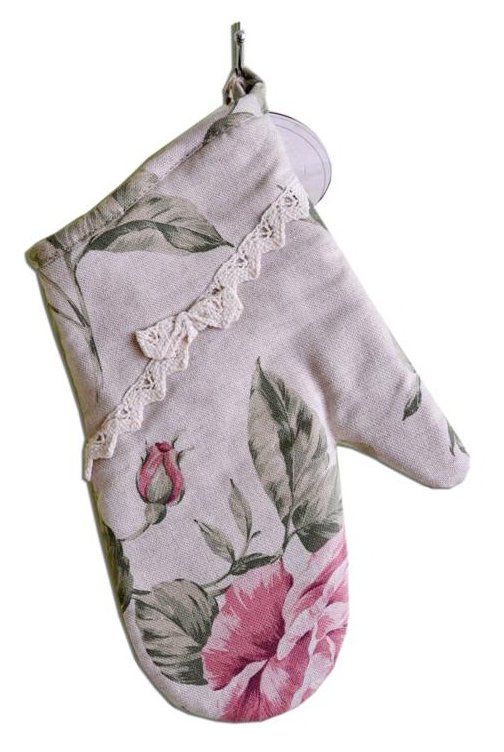 Рукавичка Прованс Large pink Rose с кружевом (.03724)