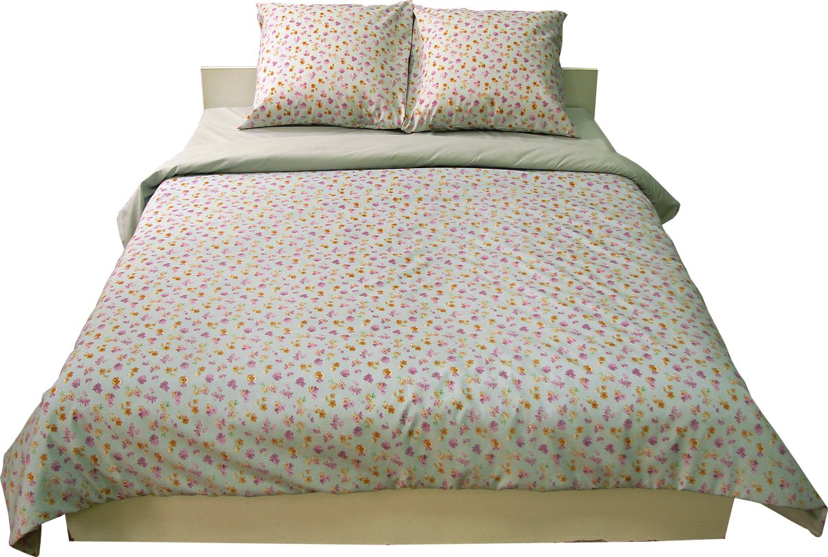 Комплект постельного белья Руно Кантри 220х240 см 4шт Евро Серый в цветочек (845.52Кантри01)