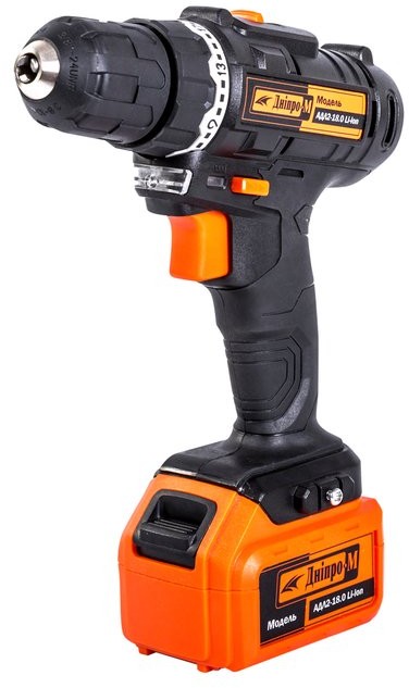 Дрель-шуруповерт аккумуляторный Дніпро-М 18 В Li-Ion (АДЛ2-18.0)