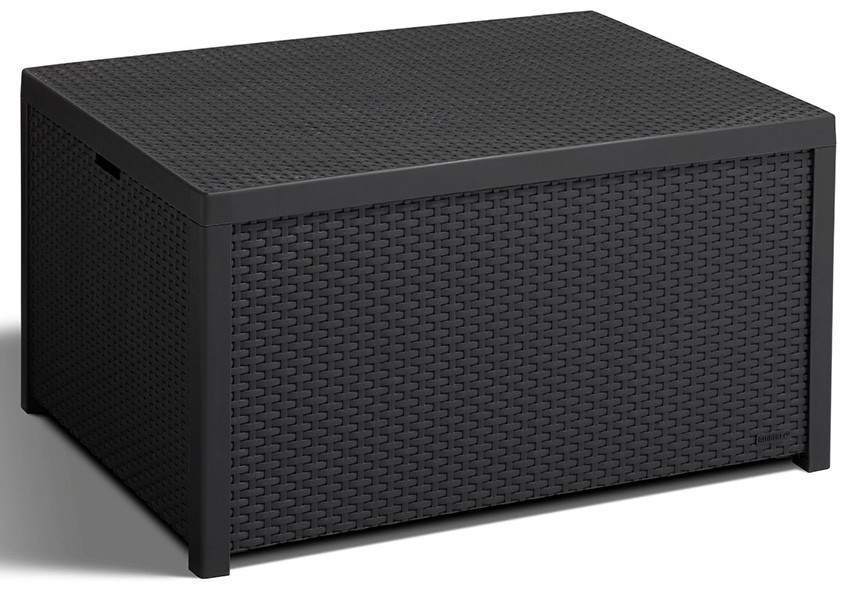 Стол-сундук Allibert искуственный ротанг Arica серый (8711245121338)